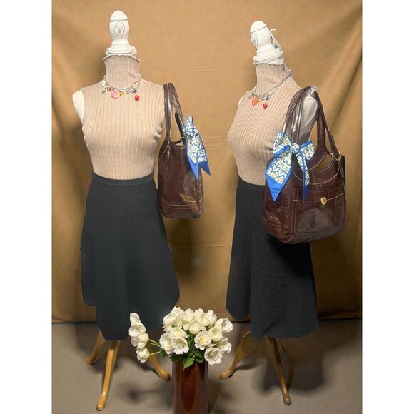 Coach 65th Anniversary Ergo Tote 11012 Brown Patent Calf Leather Shoulder Bag - Picture 2 of 9